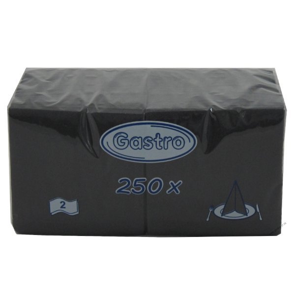 Servítky čierne - 250ks