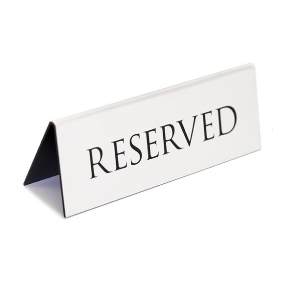 Tabuľka RESERVED - 5 ks